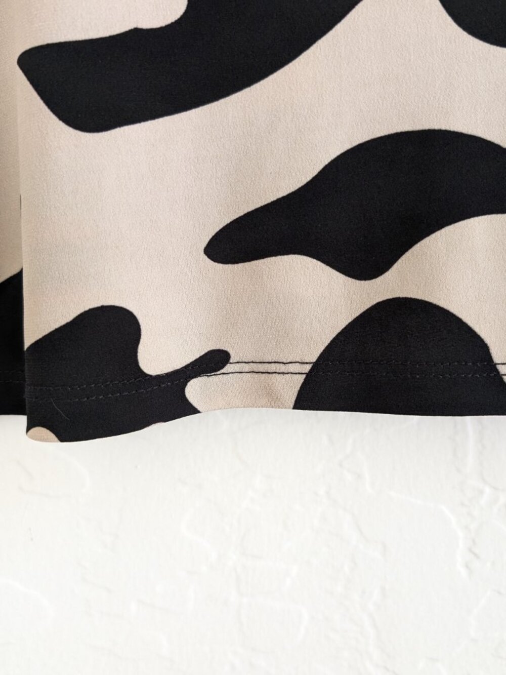 CLARA SUN WOO Top Womens M Multicolor Abstract Round Neck Ruffle Accent Pullover - Picture 5 of 10